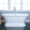 Aqua Eden Pedestal Bathtubs, 60 L, 30.69 W, White, Cast Iron VCTND603024